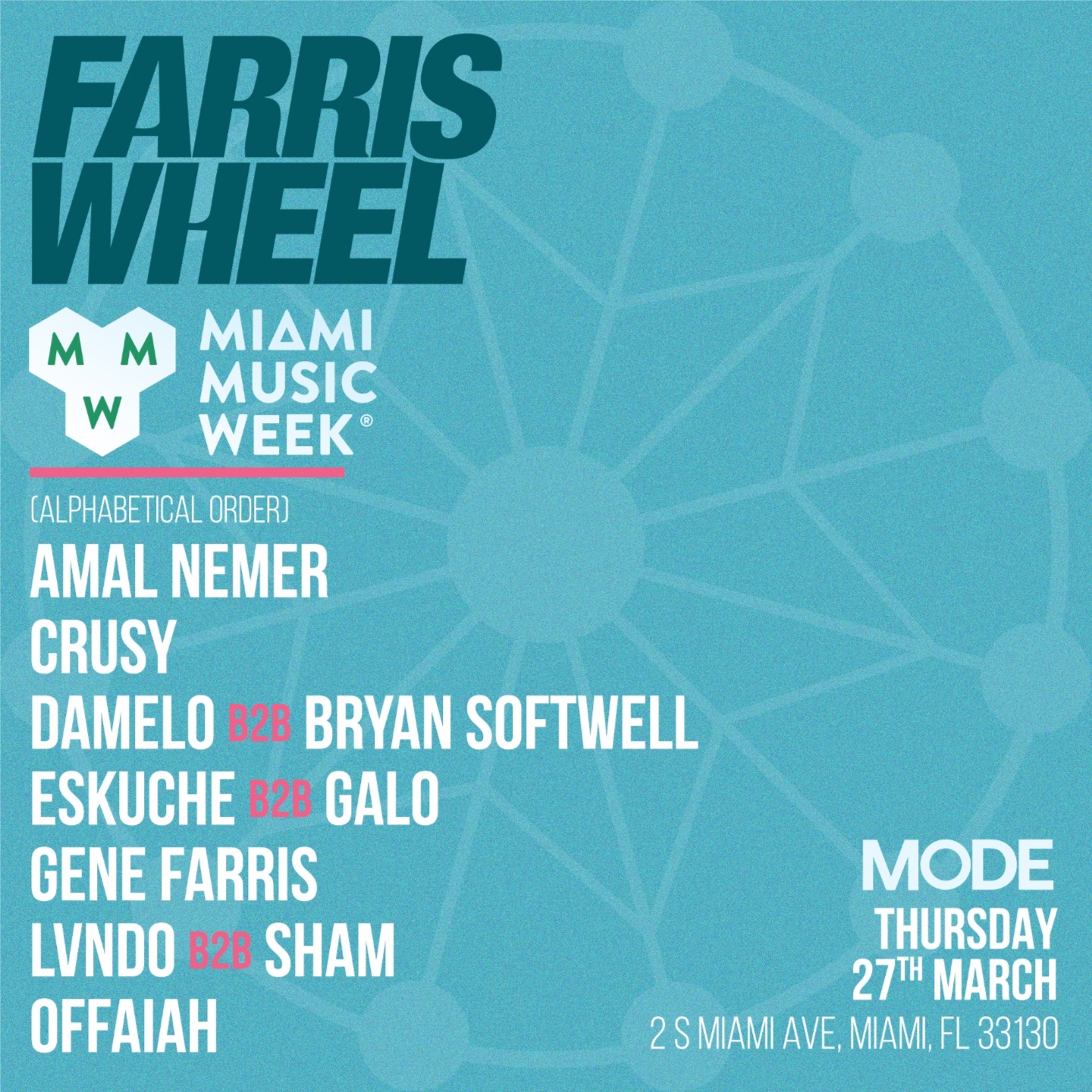 MODE / Farris Wheel MMW event flyer